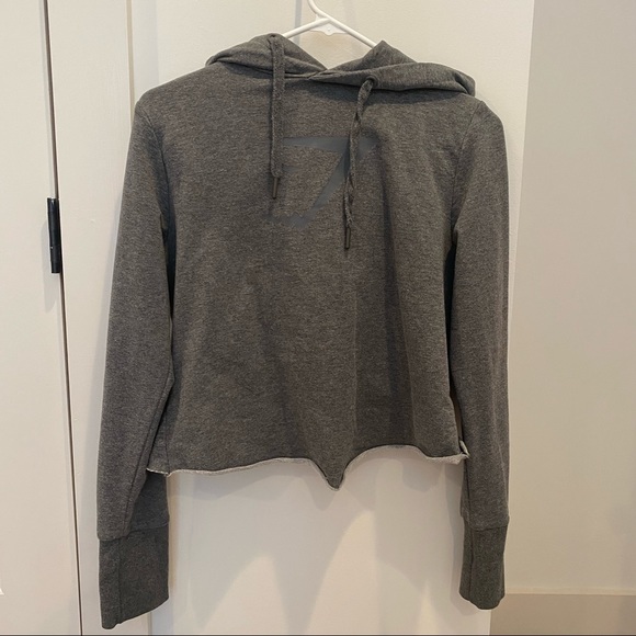 Grey Gymshark Cropped Hoodie - Size S - Picture 2 of 6